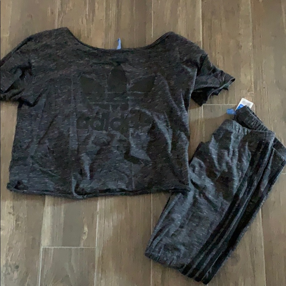 Adidas matching top and leggings